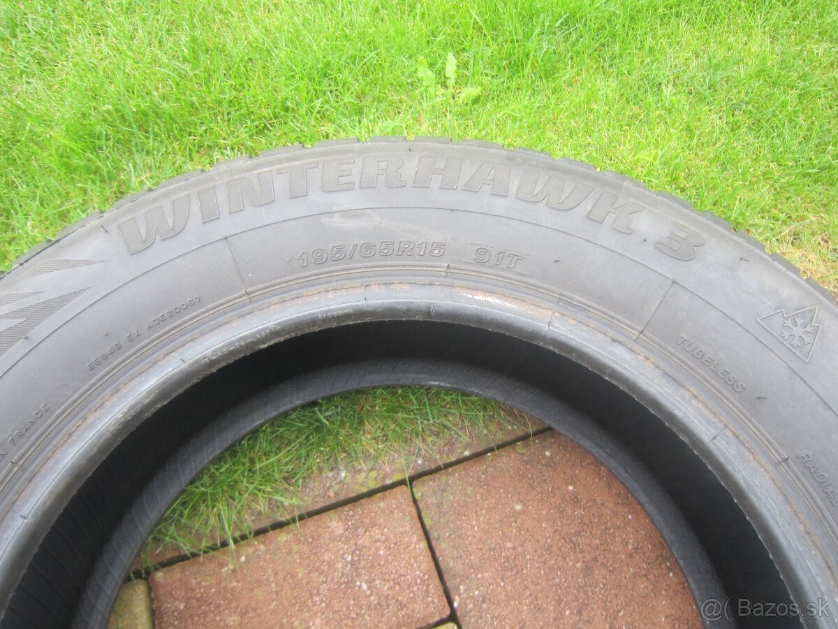 195/65R15 91T zimne pneu Firestone Winerhawk3, dezen 6-7mm - 2