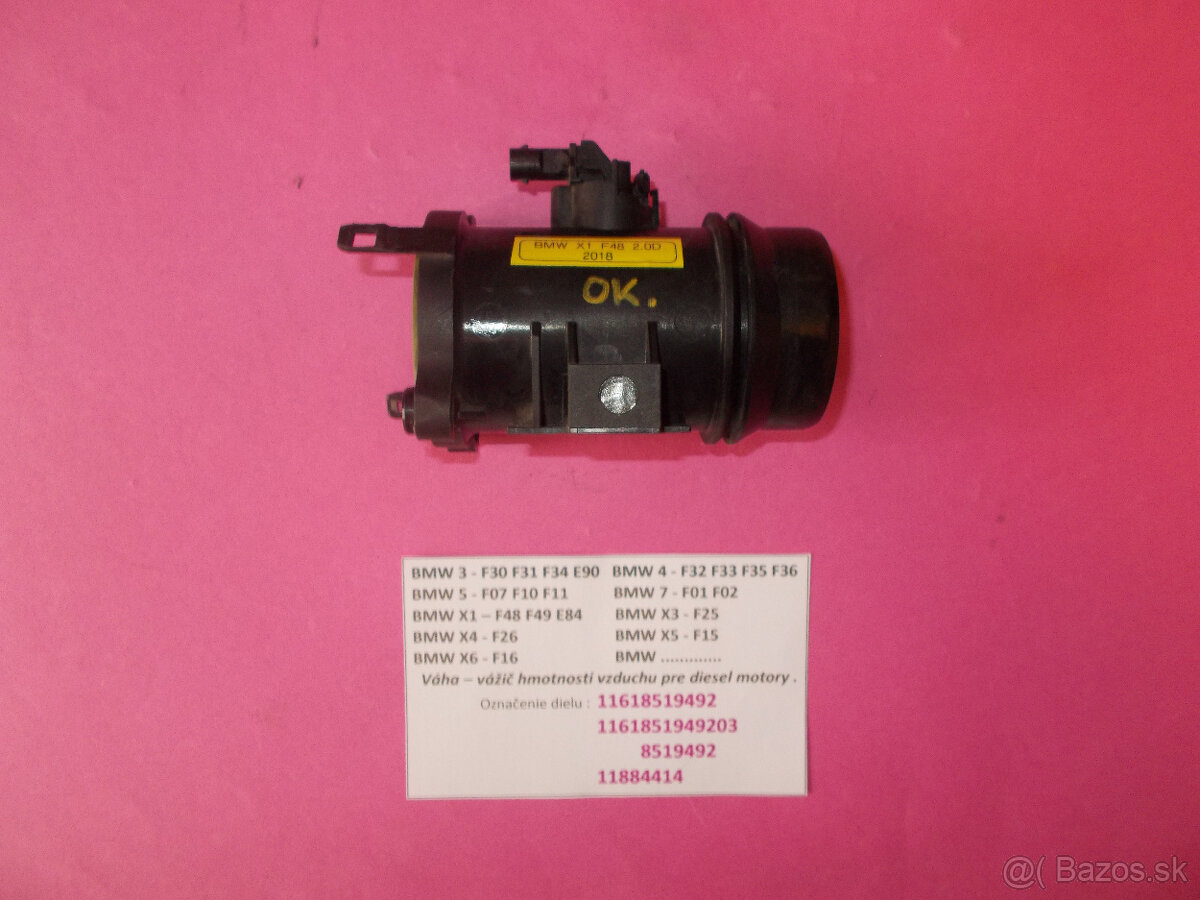 BMW váha vážič vzduchu 2.0D 3.0D - 2