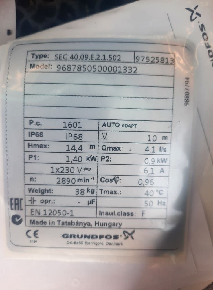 Grundfos ponorné kalové - 2
