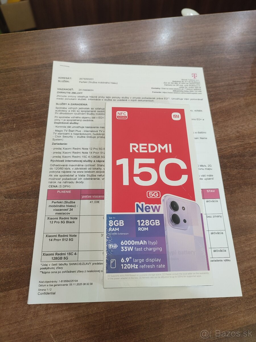 Redmi 15C 4/128GB black,zabalený,záruka 2r - 2