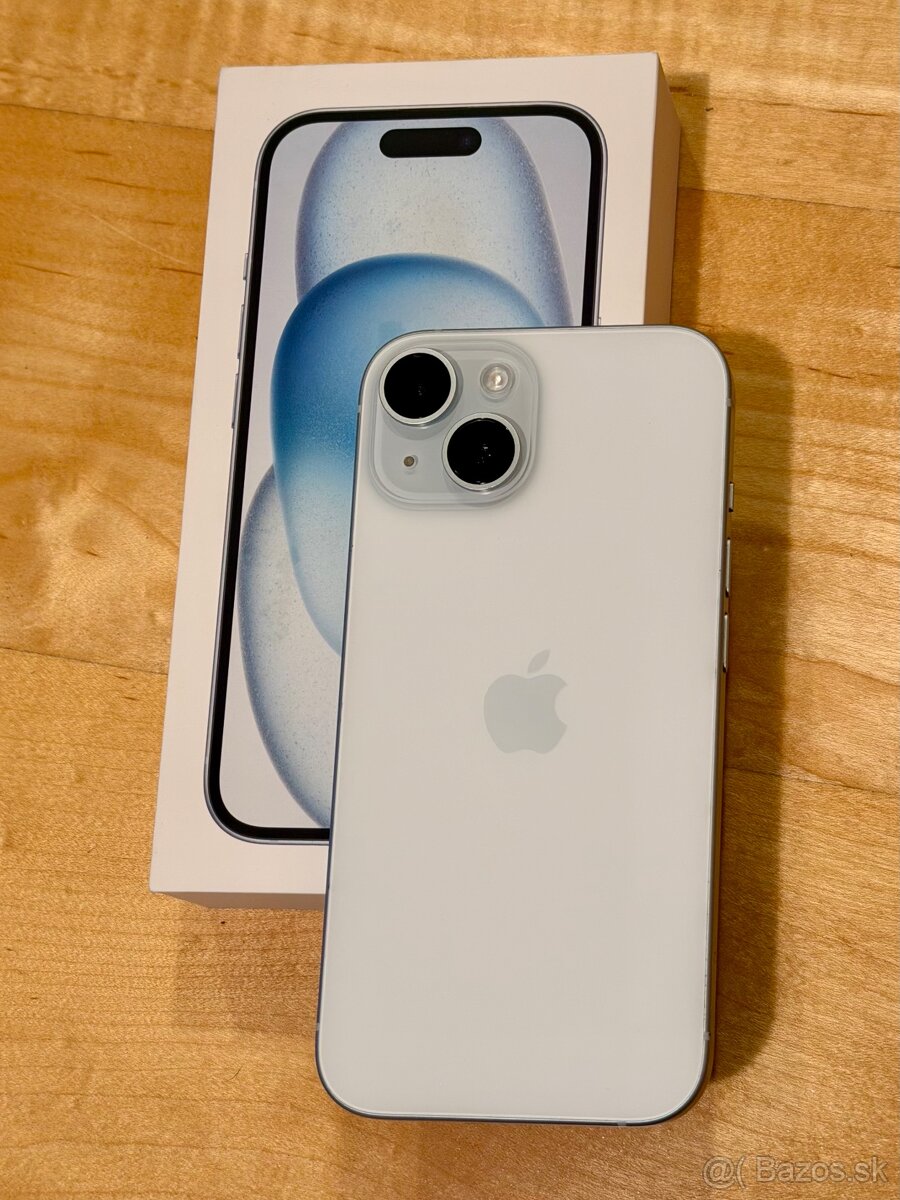 iPhone 15 Blue BATERIE 100% TOP - 2