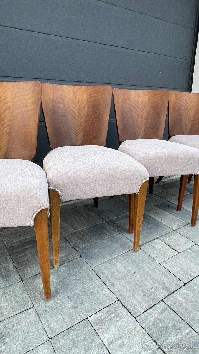 Prečalúnene stoličky Halabala H214. - 2