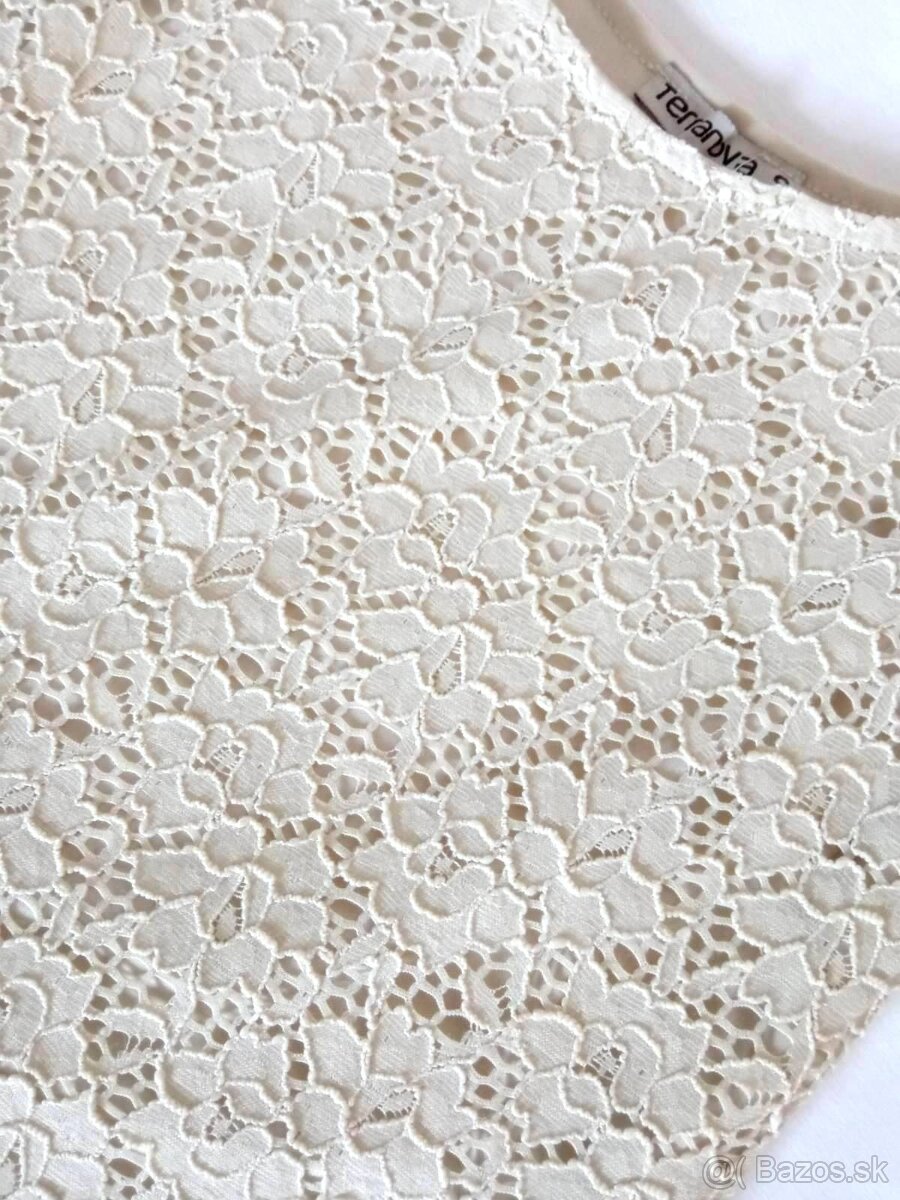 Béžové čipkované šaty - 2