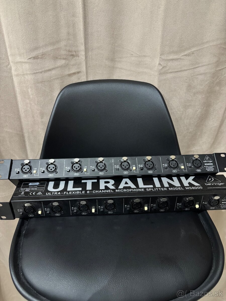 2x Behringer Ultralink MS8000 Splitter - 2