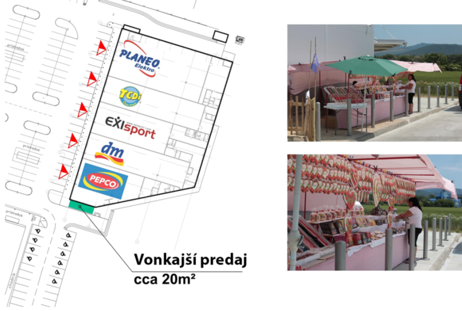 Prenajom ext. obchod. miesta pri Tescu v NMnV - Pohľad 2