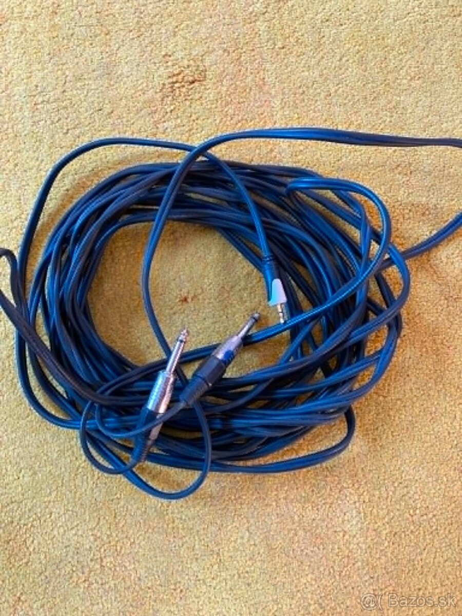 kábel 1x stereo mini jack- 2 x veľký jack - 2