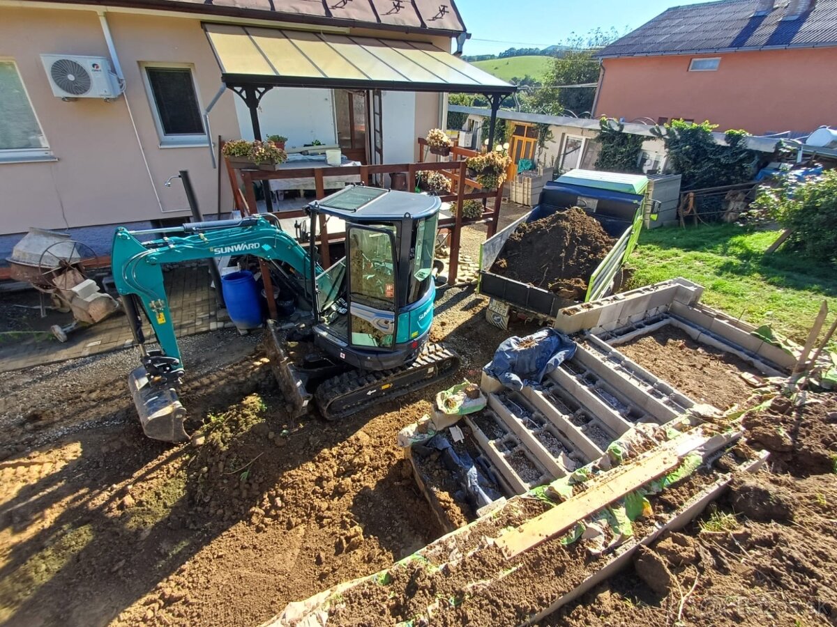 Výkopové práce / prenájom bagra - 2