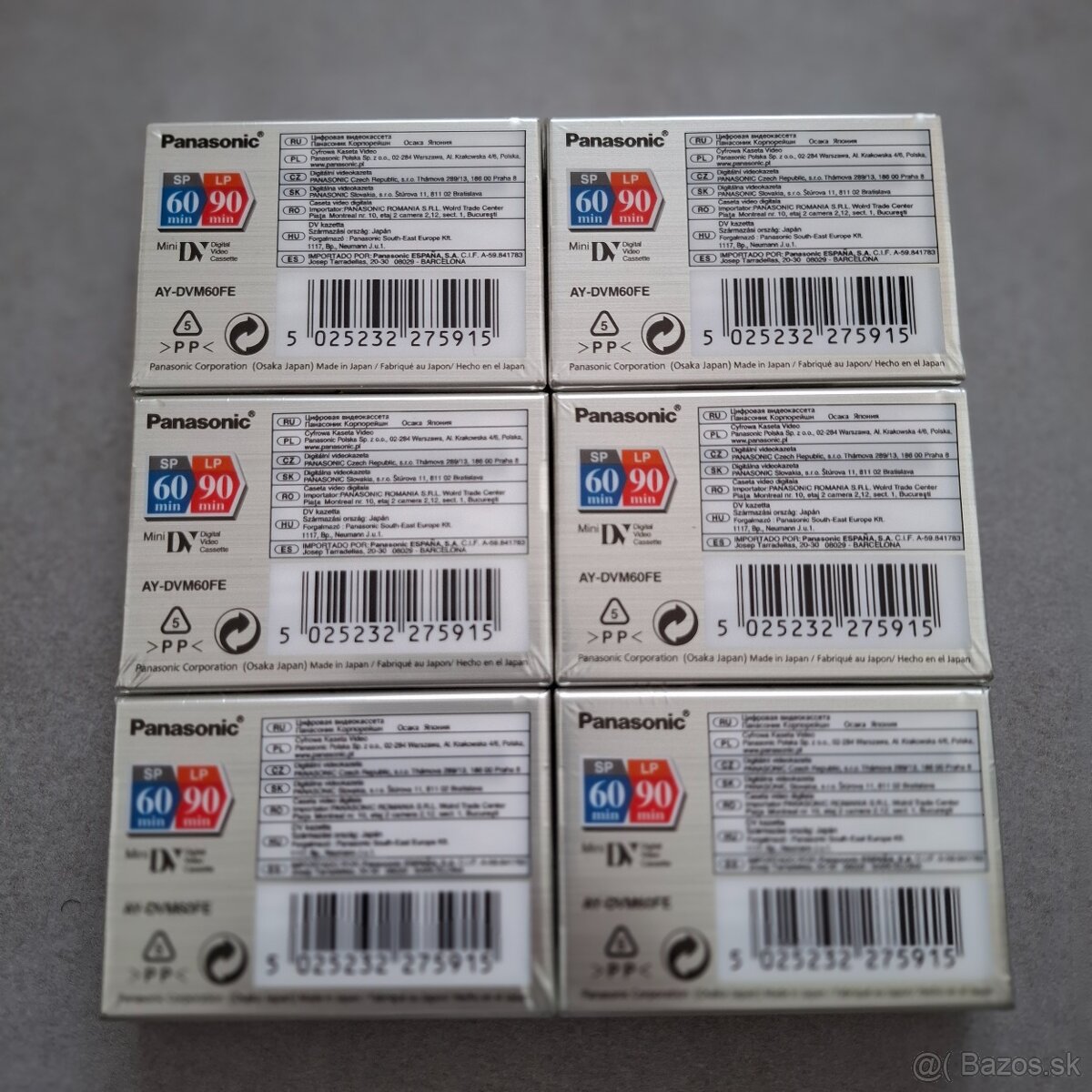 Panasonic DVC MiniDV kazety – 6 ks (predaj iba ako celok) - 2