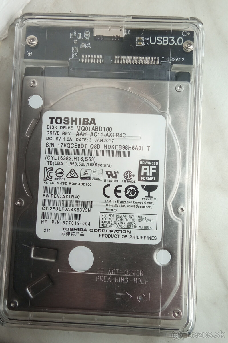 externý 500GB HDD disk USB3 - 2