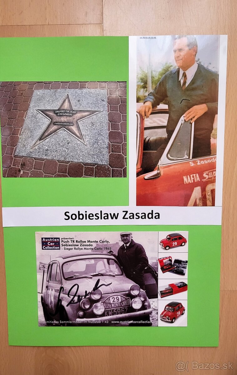 Sobieslaw Zasada rallye originální autogram - 2