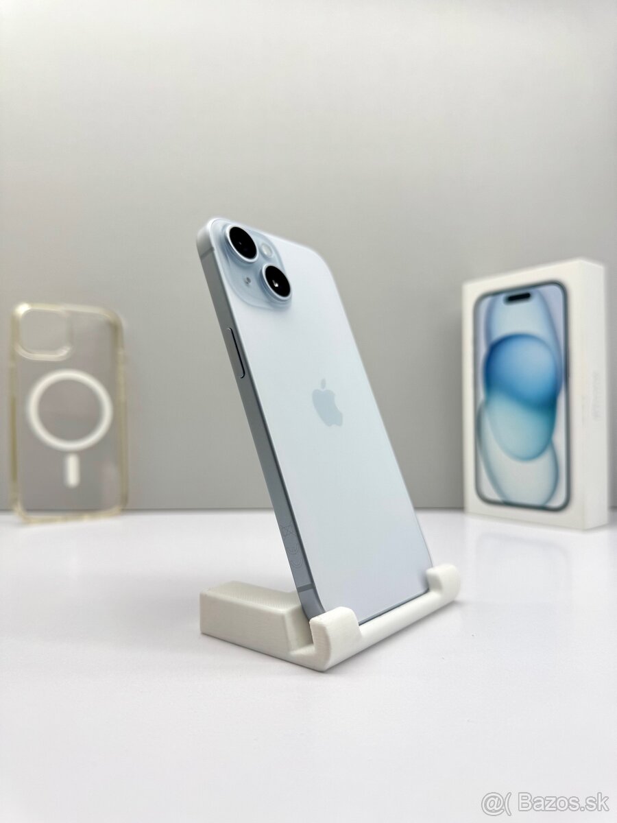 Apple iPhone 15 BLUE 128GB ORIGINÁL STAV+Príslušenstvo - 2