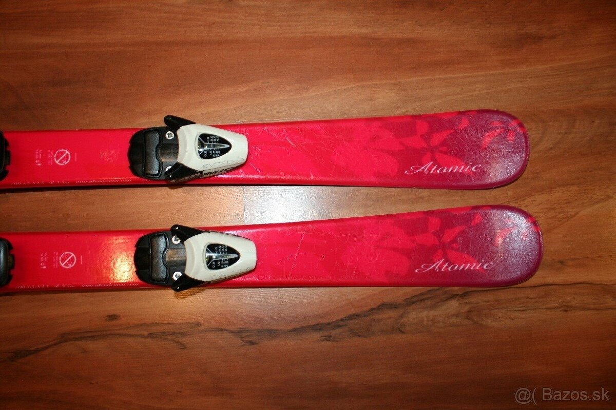dievcenské lyže Atomic 90 cm , lyžiarky Rossignol - 2