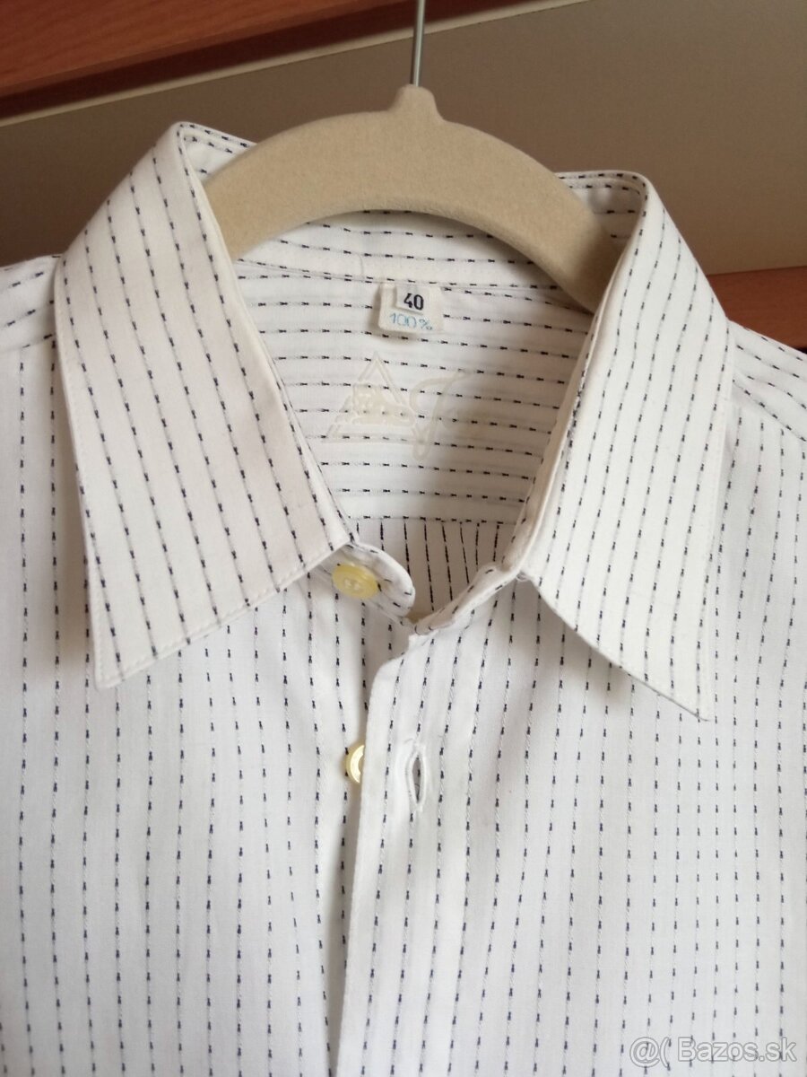 Biela pásikavá košeľa - 2