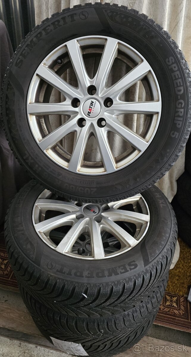 5x112,r16,Platin,6,5J,et33,205-60-Semperit-4723-7mm-top - 2