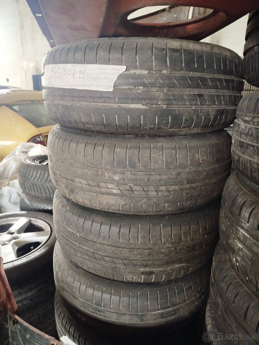 Predám elektróny 5x100r15 185/60r15 - 2