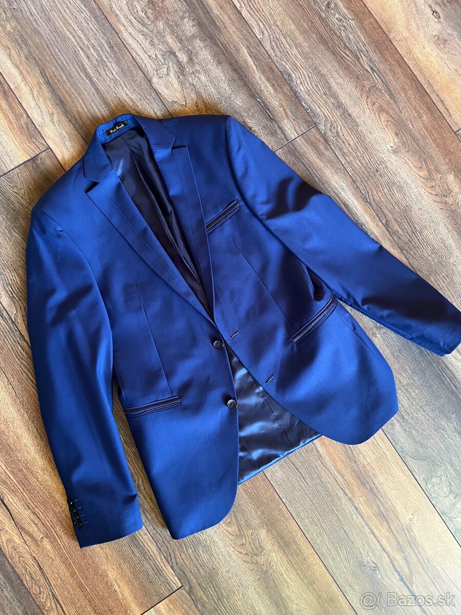 Pánsky SLIM FIT oblek modrý - 2