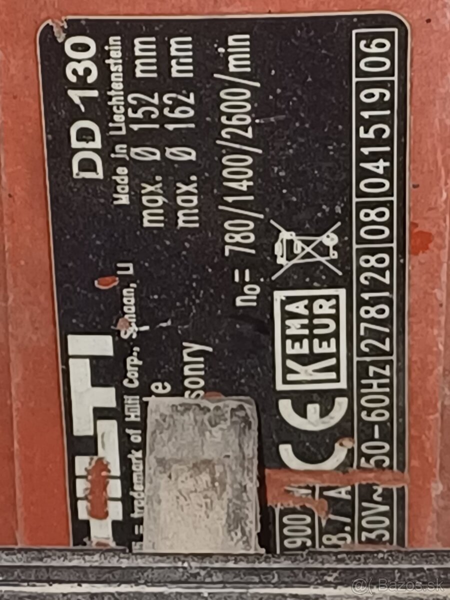 Jadrová vŕtačka Hilti DD 130 - 2