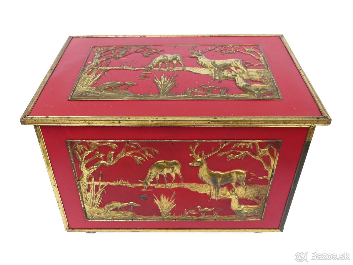 Uhliak - Nádoba na uhlie s poľovníckym motívom - 2