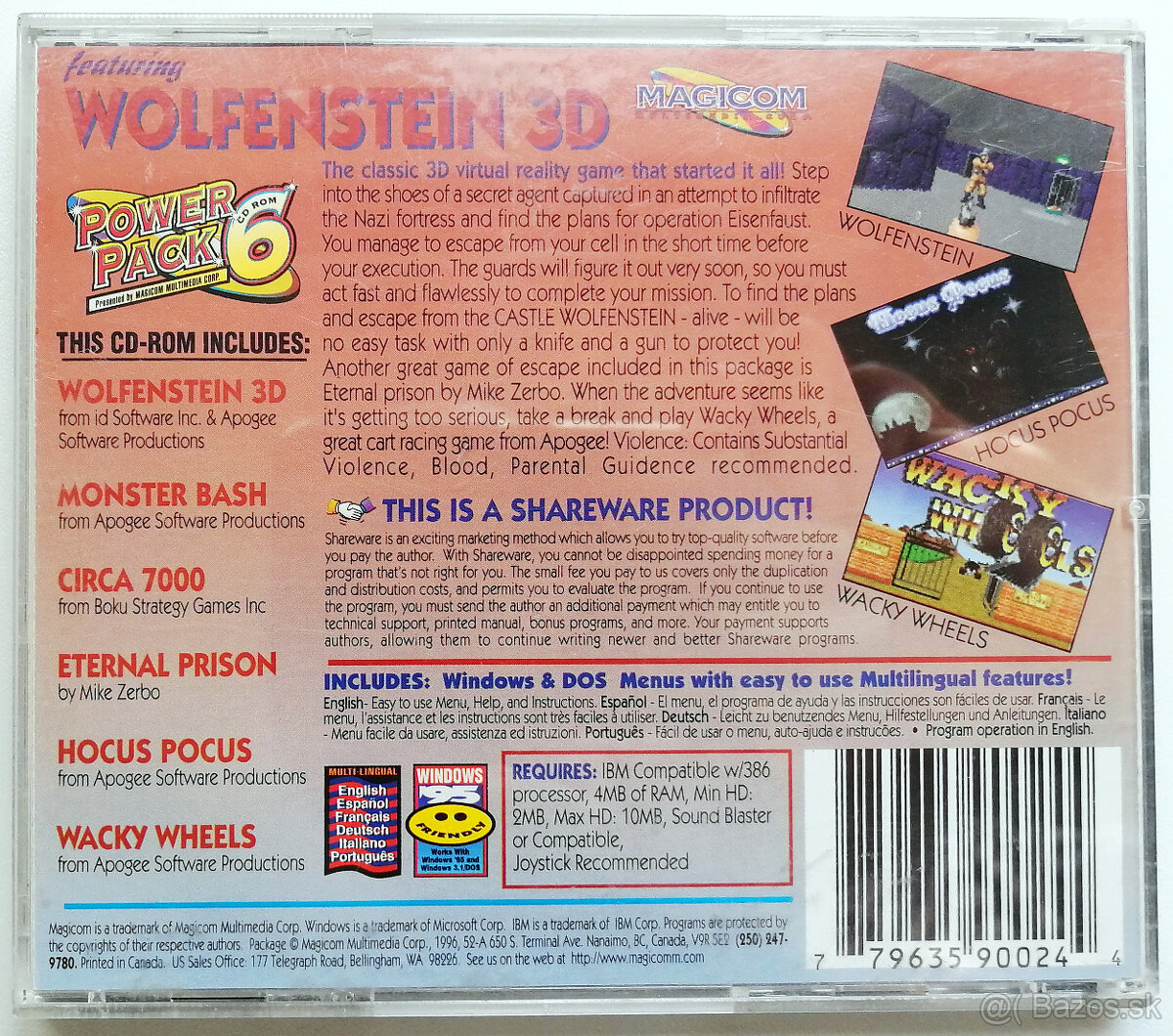 WOLFENSTEIN 3D SHAREWARE USA 1995 - 2