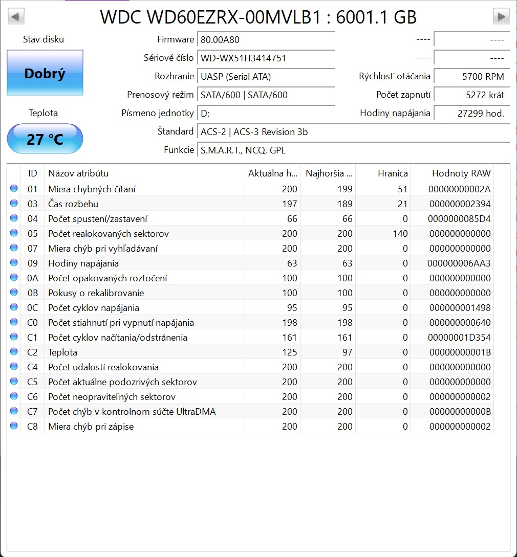 Predám 4 funkčné HDD, 6TB, 2TB, 1TB, 500GB - 2