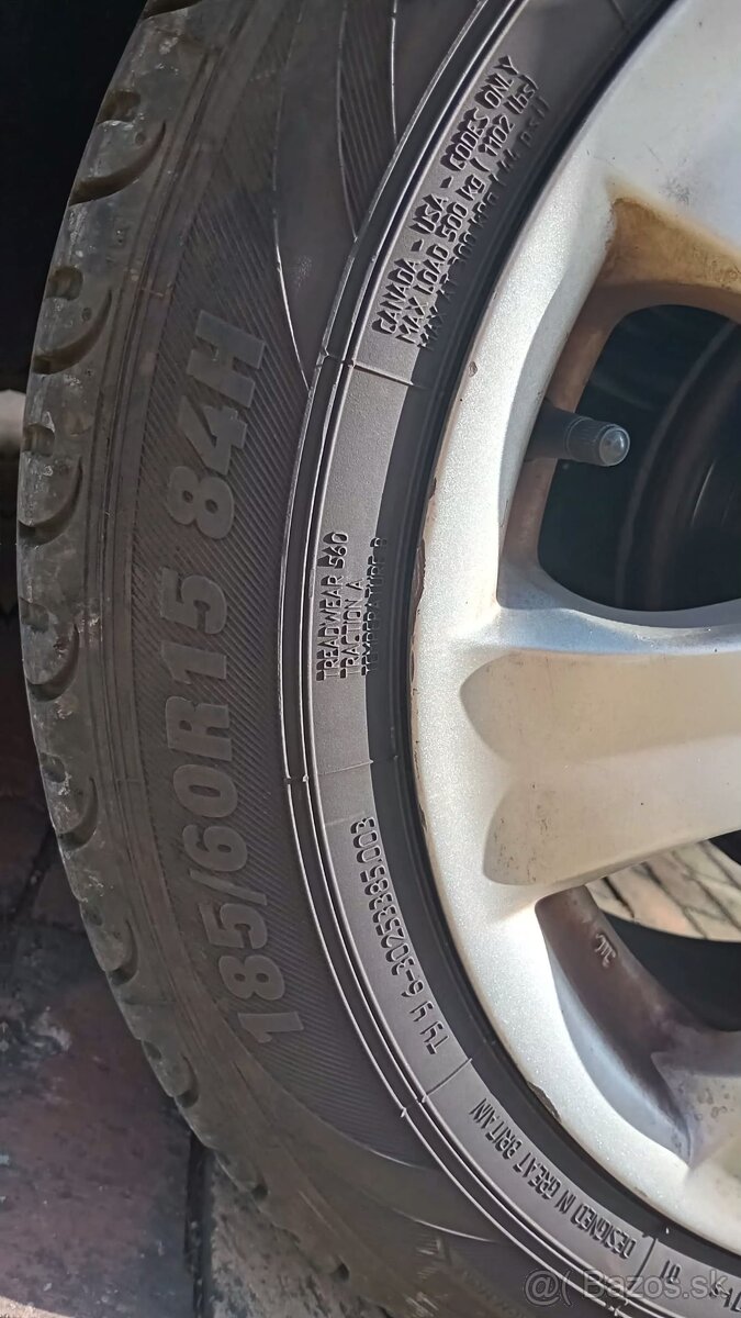 Alu disky 5x100 R15 6,5 J - 2