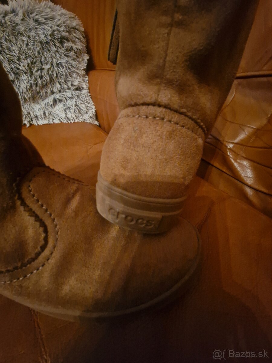 Prechodne hnede čižmičky Crocs v. 38 - 2