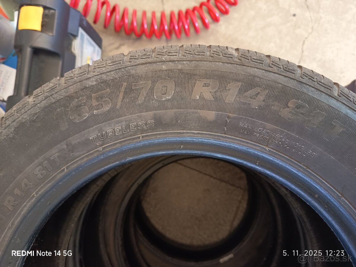 Letné pneumatiky 165/70/14 - 2