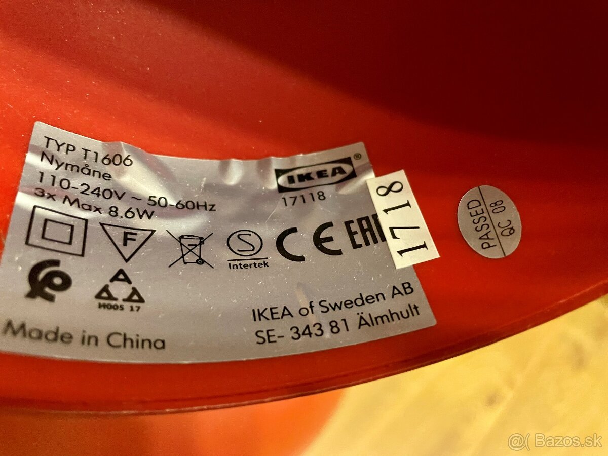 červená dizajnová retro stropná lampa - 2