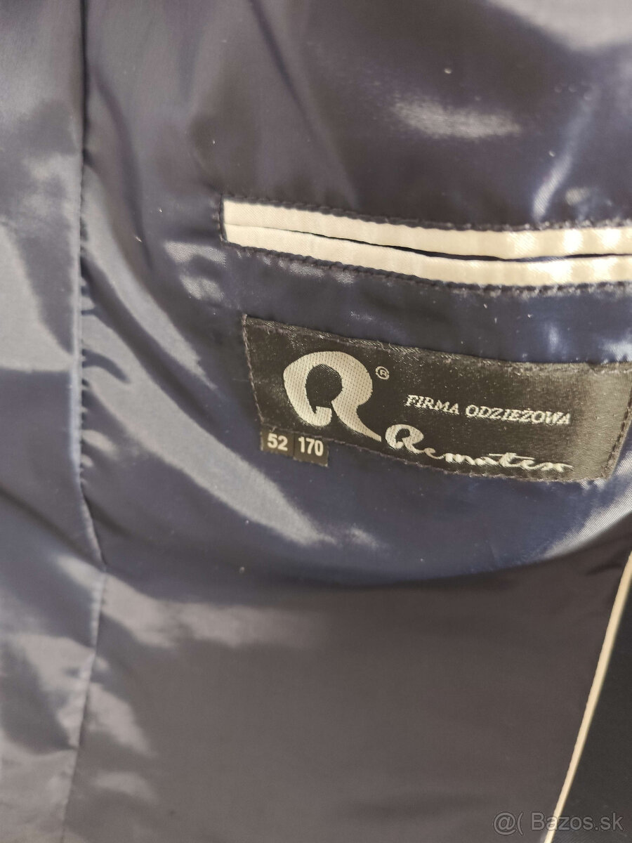 Pánsky tmavomodrý oblek - 52 - 2