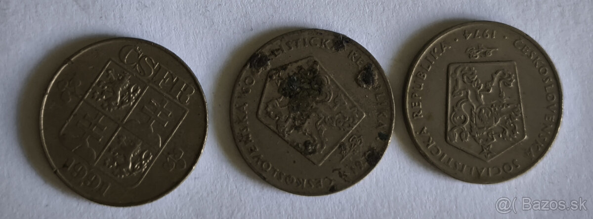Rôzne české mince - 2
