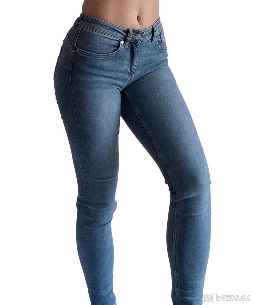 Push up modré skinny rifle veľ. S - 2