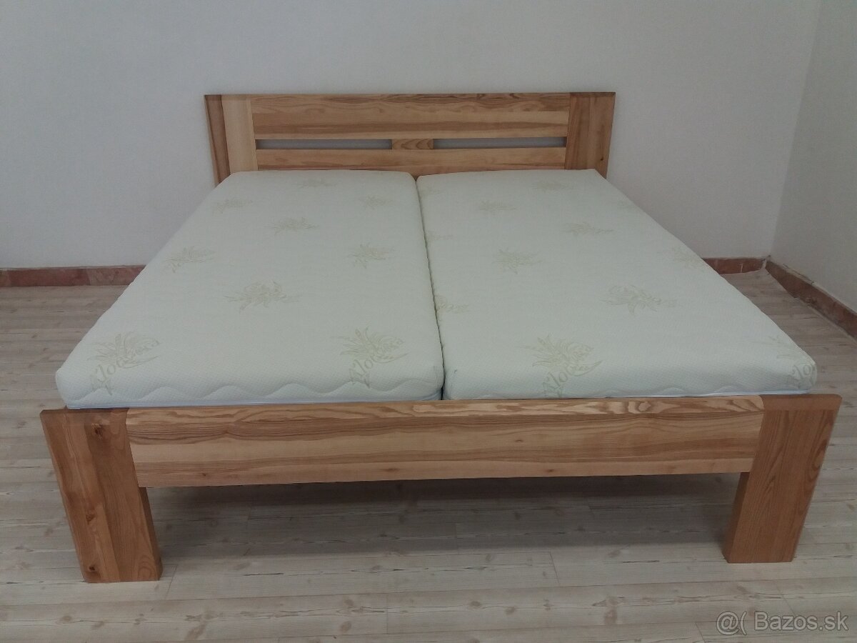 Nová 4 cm jasanová postel, nosnost 600 kg, Odvezu a smontuji - 2