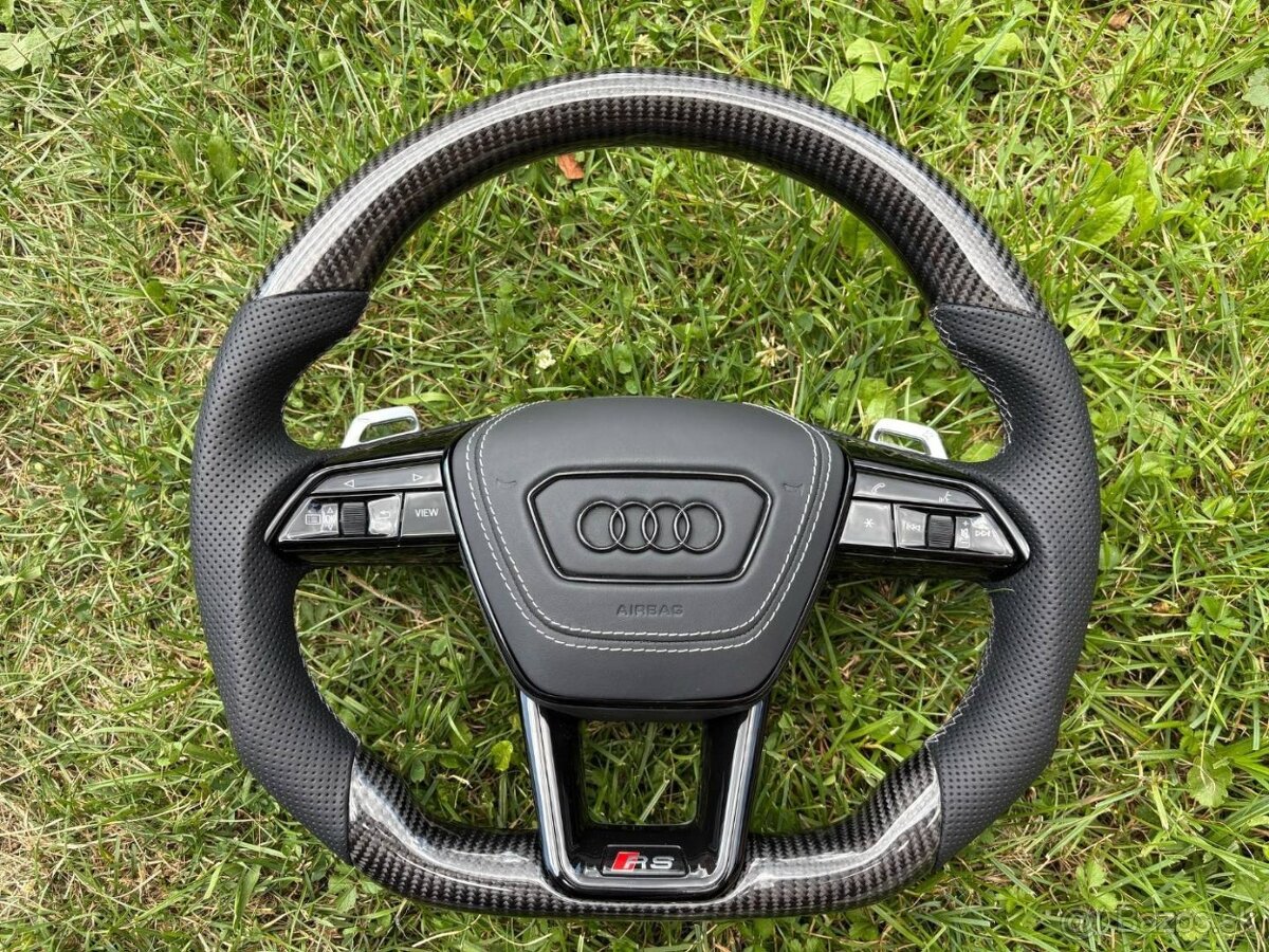 AUDI VOLANT KARBONOVY A6 A7 C8 Q8 S8 SQ8 E-TRON - 2