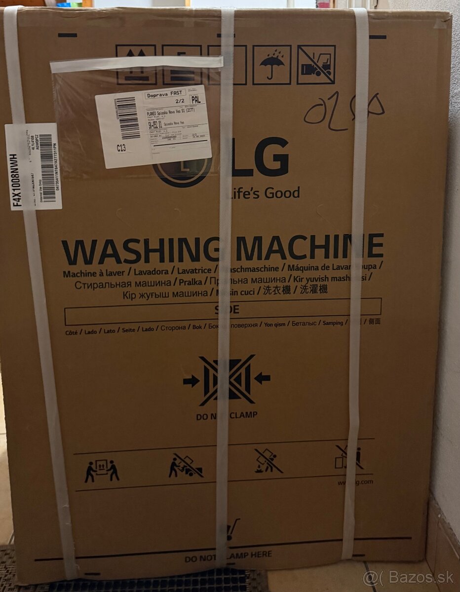 Predám novú, nepoužívanú práčku LG F4X1008NWH - 2