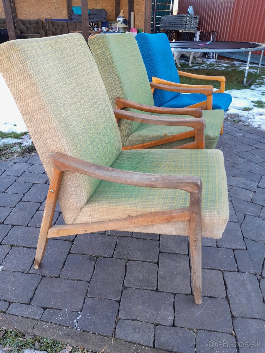 Predám tri retro kreslá - 2