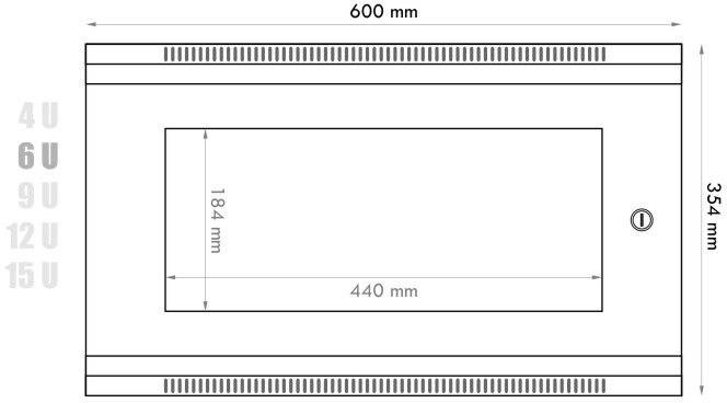 Datacom 19" RACK jednodielny 6U - 2
