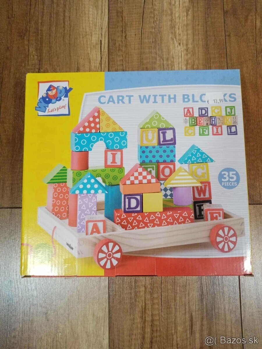 Drevený kufrík s kockami - 2