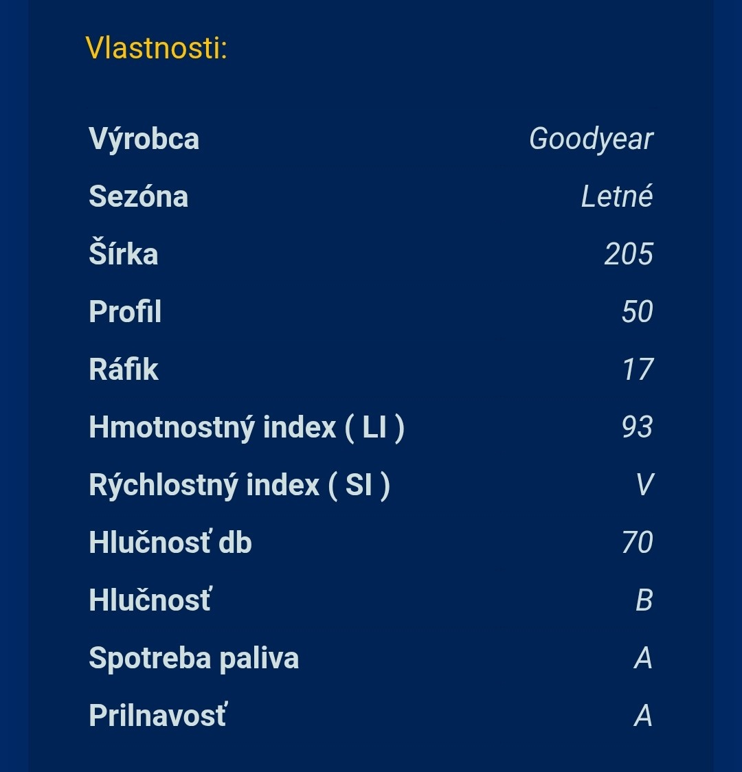 Goodyear EFFICIENTGRIP PERFORMANCE 2 205/50 R17 93 v Letné - 2