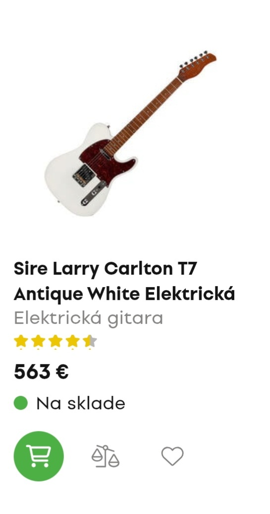 Gitara Larry Carlton T7 Antique white - 2