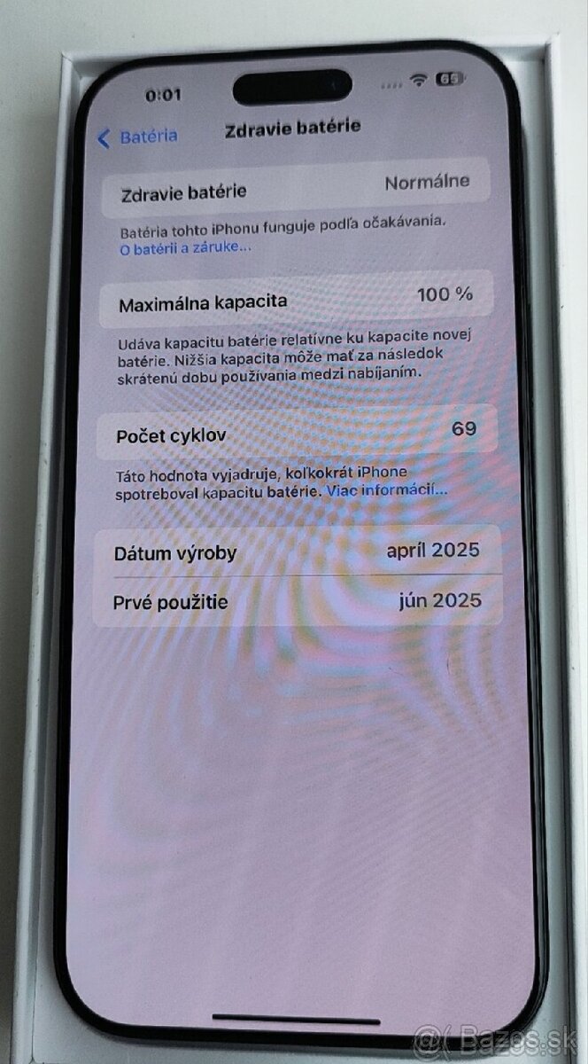 iPhone 16 Pro Max 256Gb Titanium Black batéria 100% zdravie - 2