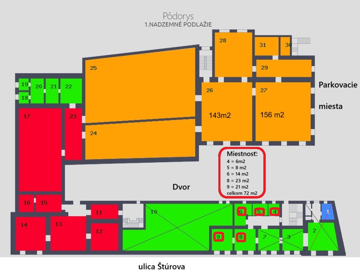 Komerčné priestory Košice – centrum, Stará Sladovňa - 2
