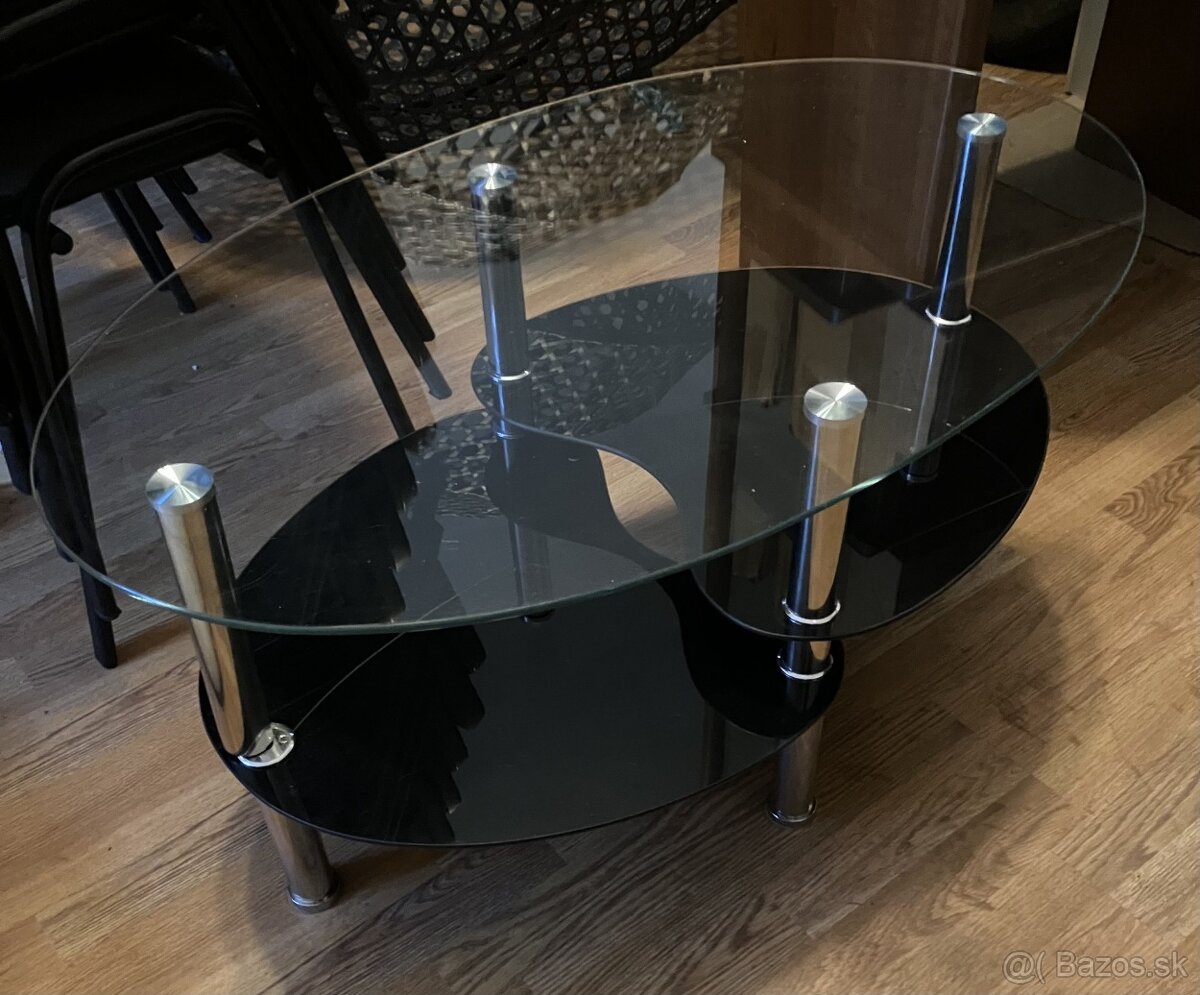 Sklenený konferenčný stolík-moderný dizajn - 2