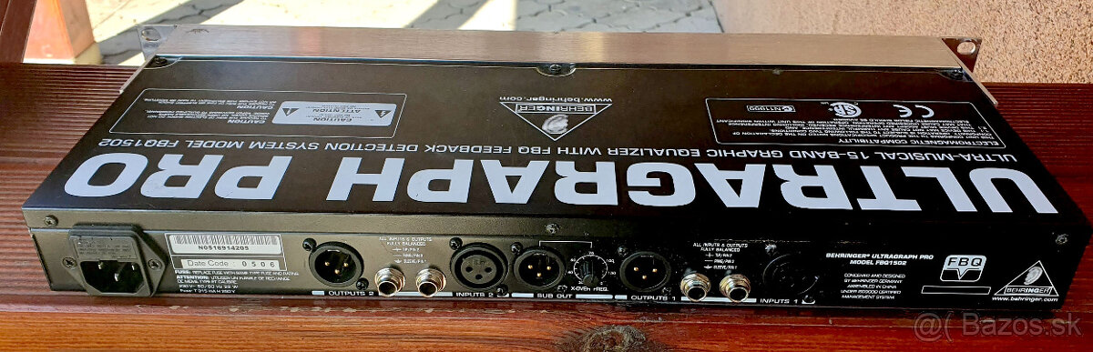 Stereo Ekvalizér Behringer Ultragraph Pro EQ FBQ1502HD - 2