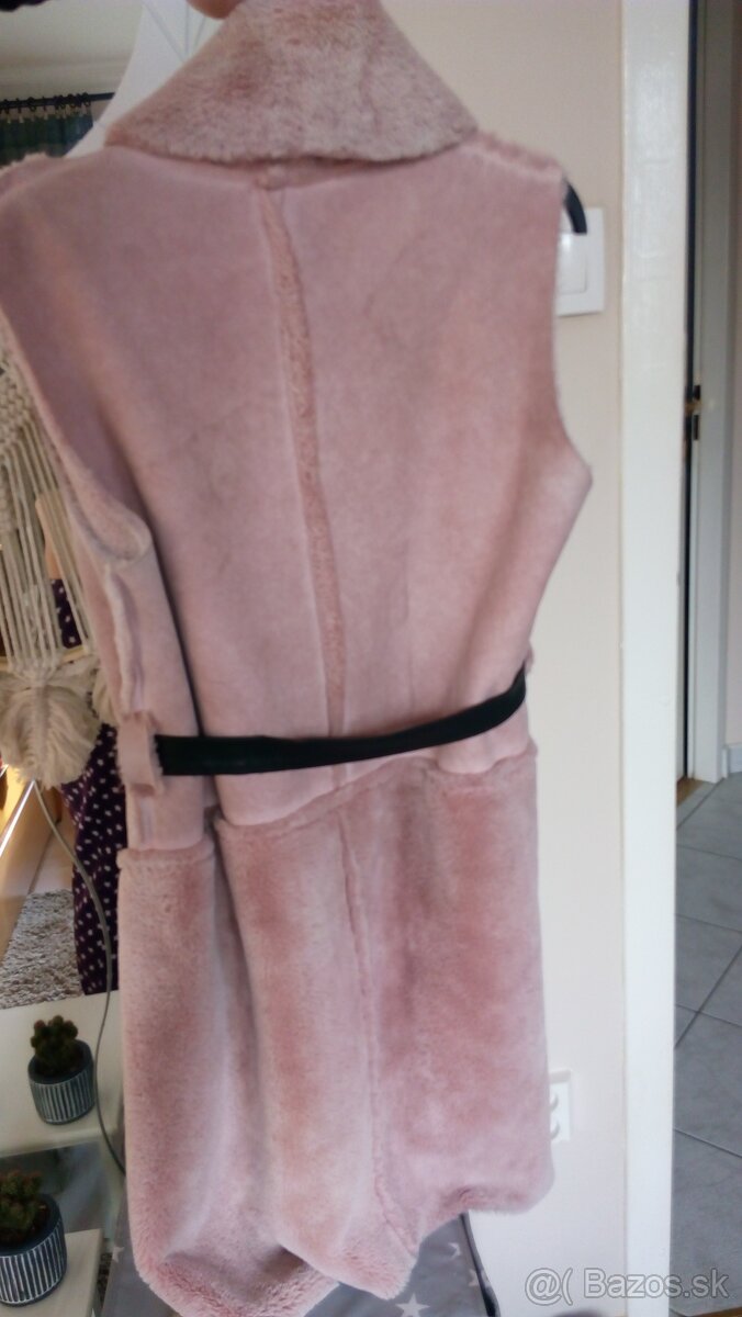 Teplá dámska vesta s opaskom S-M - 2