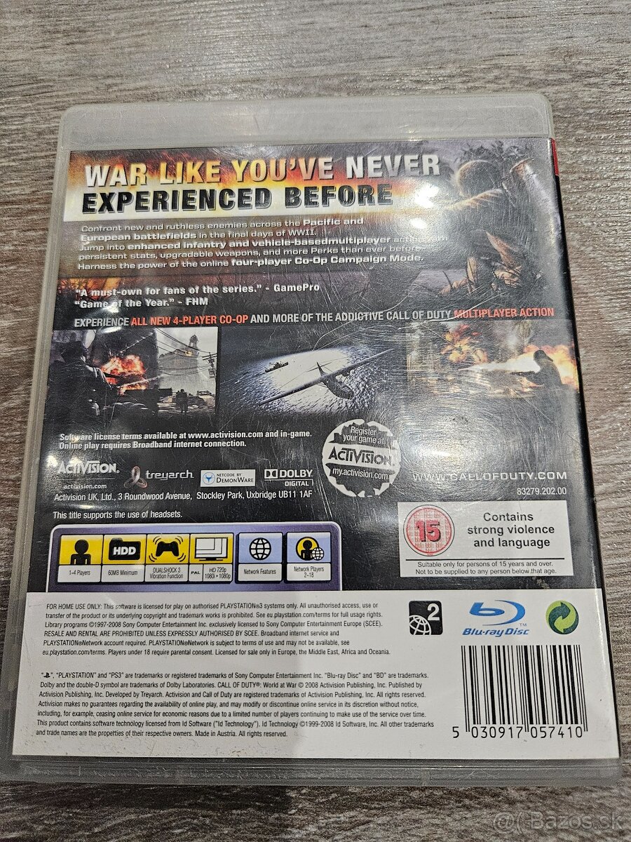 Call of Duty - World at War PS3 12e - 2