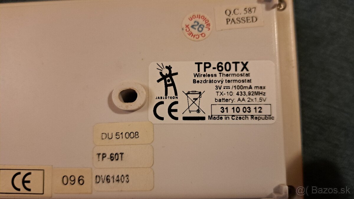 Bezdrotovy izbovy termostat - 2