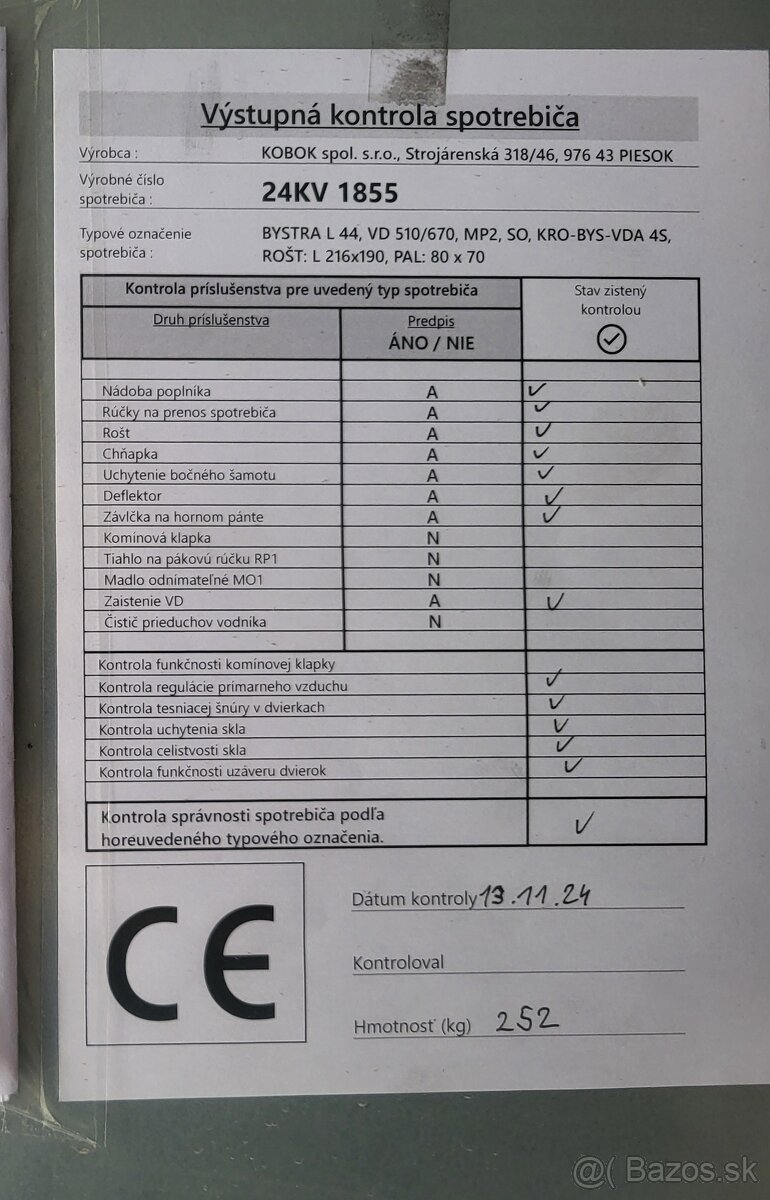 Predám krb. vložku Kobok Bystrá VD 510/660 - 2