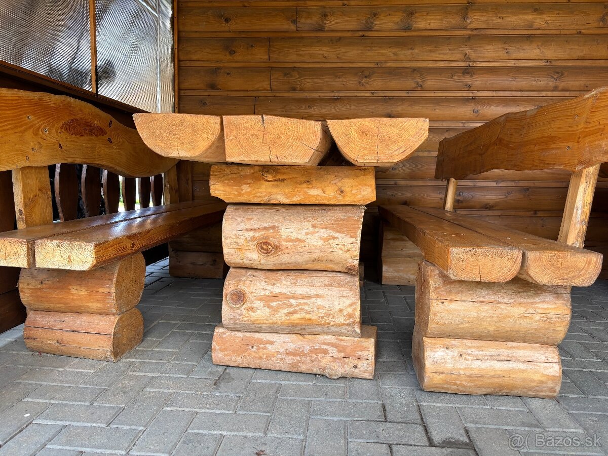 Zrubové záhradné sedenie - 2