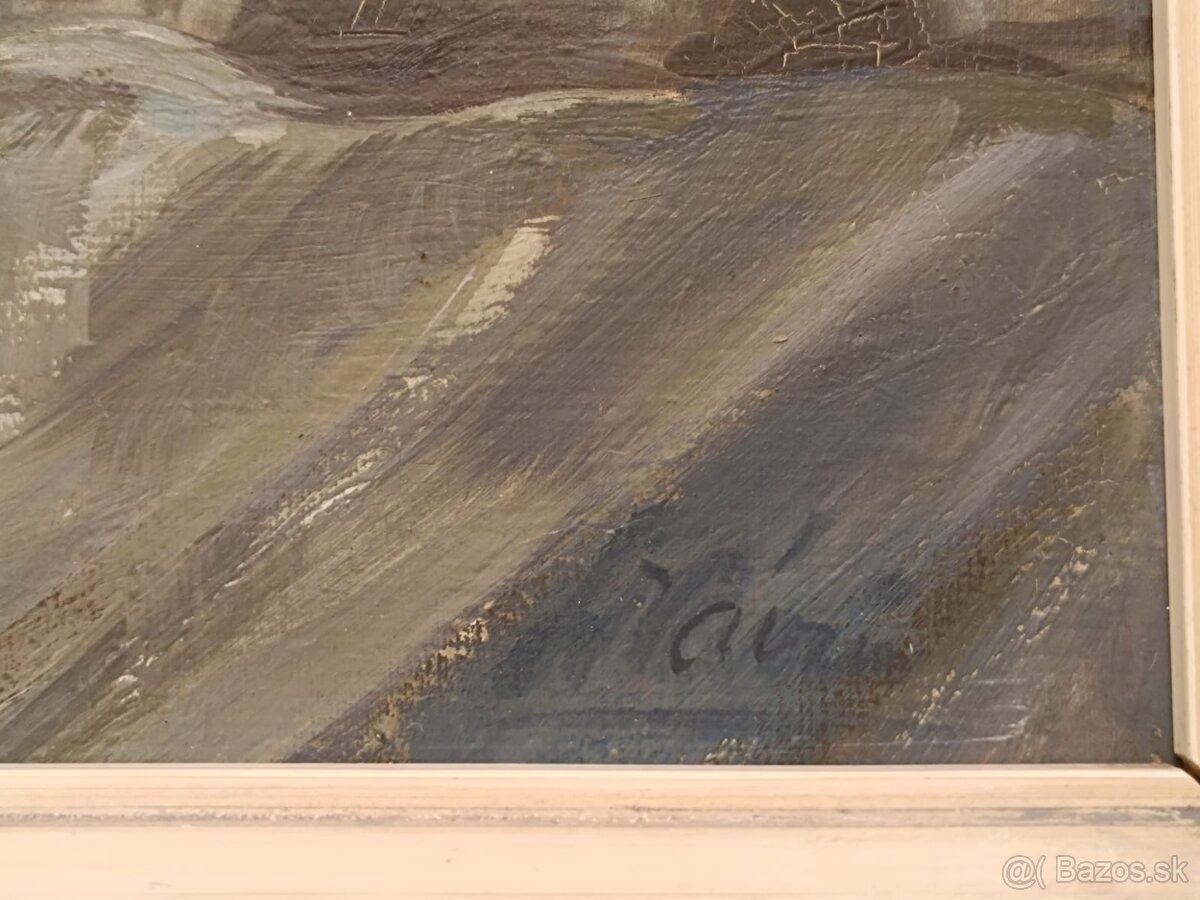 Obraz AKT na lenošce, olejomalba 48x67 - 2