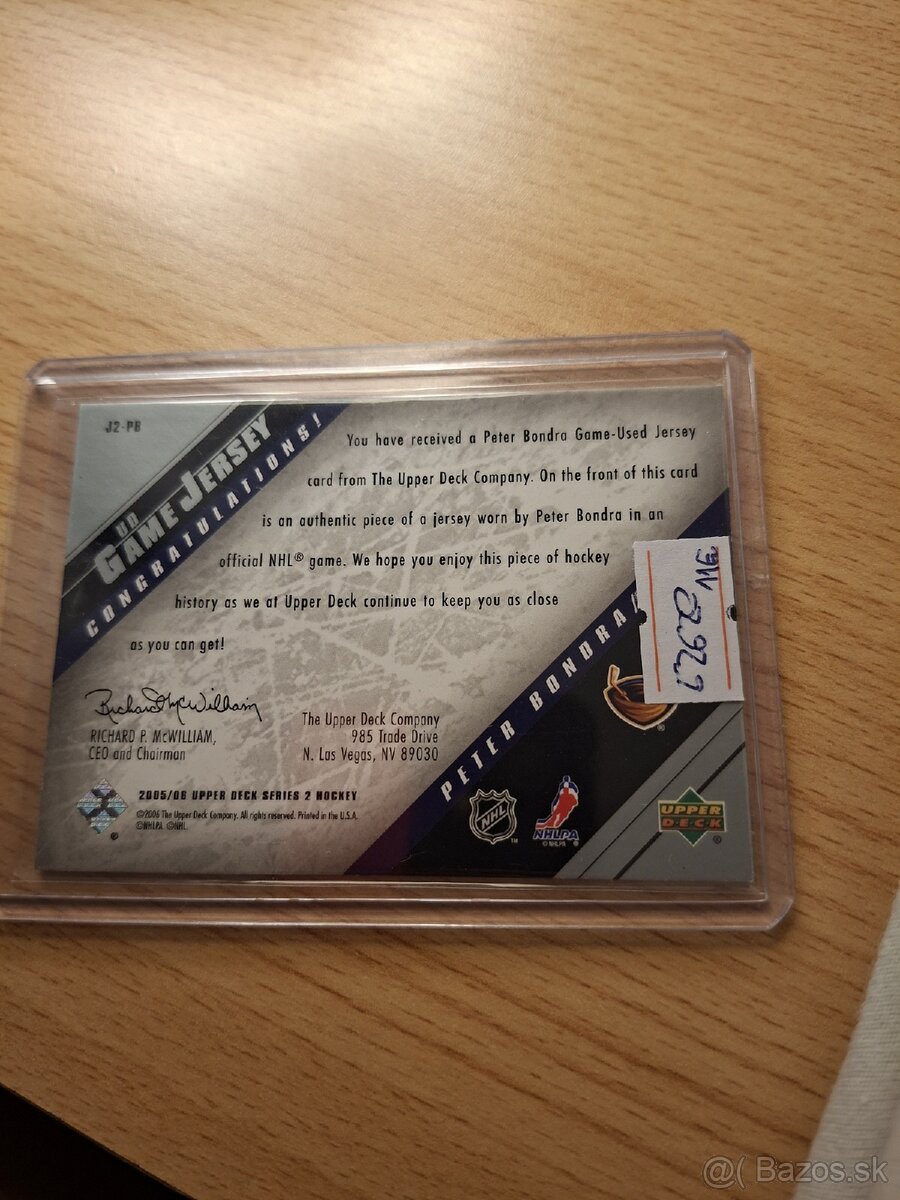 Hokejove karty / kartičky Peter Bondra - 2